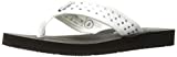 Skechers Cali Women's Meditation-Rhineston Flip Flop,White,9 M US