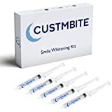 CustMbite Premium Teeth Whitening Gel Applicator, 16% Carbamide Peroxide, (5) 3ml Applicators