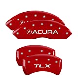MGP Caliper Covers 39018STLXRD Red Powder Coat Finish"Acura/TLX" Engraved Caliper Cover with Silver Characters, Set of 4