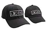 Legend and Legacy Matching Black Hats for Father Dad Son Daughter Baby Adjustable Snapback Father's Day Birthday Gift **Each Hat Sold Separately** (Legacy Baby (Black))