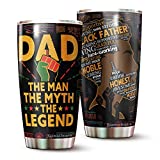 Black Dad The Man The Myth The Legend Tumbler - Black Lives Matter Tumbler for Dad - Birthday Gift for Black Dad from Daughter, Son, Kids - Gift for Dad on Father's Day, Christmas, Birthday