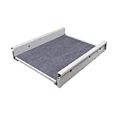 Kwikee 905966000 400 lbs Capacity Heavy Duty Slide RV Cargo Tray Right Side Latch - 22" Rails,Grey