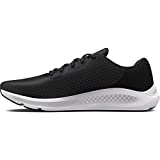 Under Armour mens Charged Pursuit 3 Road Running Shoe, Black/White, 10.5 US