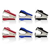 Heavy Duty Staple Remover Tack Lifter, Staple Puller, Pinch Jaw Style, 6 Pack