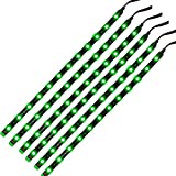 HYADA DC 12V Waterproof 1Ft 12 LED Strip Underbody Light with 6 inches Wires for Motor (Green,Pack of 6)