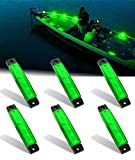 Shangyuan Interior Marine Strip Lights, 6 Led Utility Strips, Marine Led Strip, White Led Courtesy Light, 12v Led Marine Light, Marine Interior Lights, Boat Interior Led Lights, Green, 6PCS