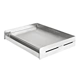 LITTLE GRIDDLE Sizzle-Q SQ180 100% Stainless Steel Universal Griddle with Even Heating Cross Bracing for Charcoal/Gas Grills, Camping, Tailgating, and Parties (18"x13"x3")