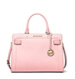 Michael Kors Women's Rayne Leather Medium East West Satchel Crossbody Bag Purse Handbag (Powder Blush)