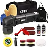SPTA Buffer Polisher, Orbital Car Polisher 3 Inch 10mm/780W Variable Speed Orbit Dual Action Polisher Auto Detailing Tools with DA Polishing Pads+Sanding Discs+Pad Conditioning Brush+Scratch Remover