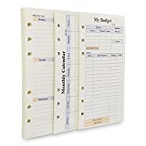 2022 Weekly & Monthly Planner & 6-Hole Budget System Refill, 6-3/4" x 3-3/4", Personal/Size 3 for Budget Binder Cover, Budgeting Cash Envelopes Wallet, Budget Planner Money Envelopes (Personal, Warm colours)