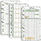 2022 Planner Month Week and Expense Tracker Paper Kit, for 6-Holefilofax A6 binder, 6-3/4" x 3-3/4" , Personal Size for Budget Binder(Harphia,007mix A6)