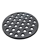 KAMaster Cast Iron Fire Grate for Big Green Egg 9" Charcoal Fire Grate Fit for Large BGE Grill Round Charcoal Grate Grid High Heat Plate BBQ Bottom Parts Replacement Accessories