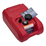 attwood 8803LPG2S EPA and CARB Certified Portable Boat Gas Tank with Gauge, 3 Gallon Capacity , Red