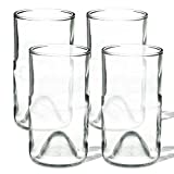 Neutrall Highball Glasses 16 oz - Upcycled/Recycled Tall Drinking Glasses Glassware Set for Cocktails or Beverages - Sustainable Alternative to Regular Drinkware Cups - American USA Made, Set of 4