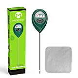 MOOCK Soil Moisture Meter, Portable Plant Soil Test Kit Indoor Outdoor Use, Hygrometer Moisture Sensor Water Meter for Potted Plants Succulents Trees Lawn Farm Garden, No Battery Needed, Easy to Read