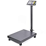 XtremepowerUS 600LB Weight Computing Postal Scale Digital Floor Large Platform Warehouse Shipping LB Price Calculator Foldable