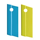 Honla 2 Pack Small Squeegees,Mini Silicone Squeegee for Car Windows,Side Mirrors,Bathroom Glass Shower Mirrors,Kitchen Countertops and Sink,Blue,Green