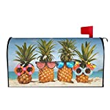 Mantaiyuan Mailbox Cover Funny Tropical Summer Beach Pineapples Mailbox Covers Magnetic Mail Wraps Post Garden Decorations 21x18 in