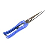 Grass Shear Sheep Shear Alpaca Shear - Coated Wear-Resistant Handle, Manganese Steel Double Blade, Strong Spring Suitable For Cattle And Sheep and Horse Hair Hand-Cut(Blue 10.2 inches)