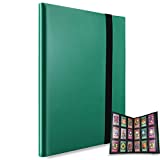 360 Pockets Trading Card Binder Album, AITIME Side Loading PP Pockets Sleeves, Cards and Coupons Protector Storage Book (Green)