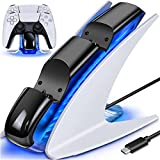 PS5 Controller Charger Station, PS5 Charging Station for Playstation Dualsense Controller, 5V/2.6A Fast Charging PS5 Controller Charger Dock for Playstation 5 Controller with Plane Design
