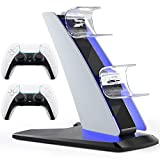 Blade Hawks PS5 Controller Charger Station, Upgraded Dual USB Type C Fast Charging DualSence Controller Charger W LED Lighting (2022)