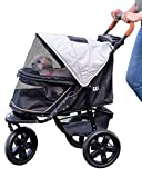 Pet Gear No-Zip AT3 Pet Stroller for Cats/Dogs, Zipperless Entry, Easy One-Hand Fold, Jogging Tires, Removable Liner, Cup Holder + Storage Basket, 2 Models, 4 Colors