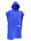 Kids Swimming Robe Surf Beach Poncho in Microfiber w Adjustable Sleeves (Choose Color) (Blue, Child)