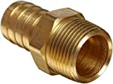 Anderson Metals - 57001-1008 Brass Hose Fitting, Connector, 5/8" Barb x 1/2" Male Pipe