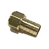 EDGE INDUSTRIAL 5/8" Hose ID to 1/2" Female NPT FNPT Straight Brass Fitting Fuel / AIR / Water / Oil / Gas / WOG (Qty 01)