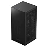 NZXT H1 Version 2 - CS-H11BB-US - Small Form-Factor ITX Case - Dual Chamber Airflow - Tinted Tempered Glass Front Panel - 140mm Liquid Cooler - SFX 750W 80+ Gold PSU - PCIe Gen4 Riser - Black