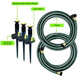 Melnor 95548-IN Multi-Adjustable Garden Above Ground Sprinkler System Kit, Watering Set