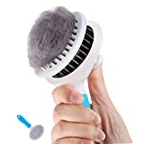 Cat Brush, Self Cleaning Slicker Brushes for Shedding and Grooming Removes Loose Undercoat, Mats and Tangled Hair Grooming Comb for Cats Dogs Brush Massage-Self Cleaning