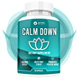 CalmDwn Supplement | Positive State of Mind Boost | Calming Mind & Nervous System | Non GMO w/ Lemon Balm, L-Theanine, 5-HTP, Passionflower, Skullcap, Vitamin B6 (60 ct)