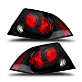 SPPC Black Taillights Assembly Set for Mitsubishi Lancer - (Pair) Driver Left and Passenger Right Side Replacement