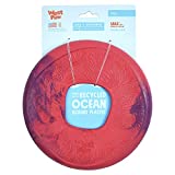 West Paw Seaflex Sailz Dog Toy Flying Disc  Machine Washable Dog Toys for Moderate Chewers  Eco-Friendly Zogoflex Toys for Dogs  Perfect for Gnawing, Fetch, Catch, Pet Training  Hibiscus