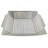 Yukon Glory Large Grilling Basket for Vegetables, Fish Etc. Made of Premium Stainless Steel, The Most Popular Vegetable Grill Basket for All Grills