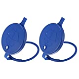 ACROPIX Windshield Washer Fluid Reservoir Bottle Tank Cap Fit for Ford Focus - Pack of 2 Blue