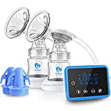 Bellababy Double Electric Breast Feeding Pumps with 21mm,24mm,27mm Flanges,Touch Screen,Pain Free Strong Suction 4 Models 9 Levels Strength