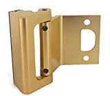Uniguardian The Door Guardian Strike Plate Reinforcement Lock for In-home Safety Device for Childproofing Brass