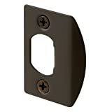 Defender Security E 2516 Standard Latch Strike, 1-5/8 inch, Steel, Classic Bronze Plated Finish (2-pack)