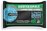 Surviveware Biodegradable Wet Wipes, Face and Body Wipes for Post Workout and Camping, Wipes for Adults, Large Wipes, 32 Count