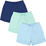 Ruisita 3 Pack Unisex-Baby Shorts Baby Cotton Short with Drawstring Soild Color Shorts for Toddler Kids, 18-24 Months