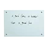 Magnetic Glass Dry-Erase Board,White Board Set Frameless - 35 1/2" X 47 1/4"(90 X 120cm) - Includes Board,Magnets,Marker and Pen Holder Eraser