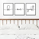 Be Our Guest Set of 3 Prints Guest Room Wall Decor Guest Bedroom Wall Art Farmhouse Guest Room Decor Quotes UNFRAMED 11x14inch