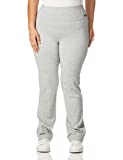 Juicy Couture Women's Essential High Waisted Cotton Yoga Pant, Light Grey Heather, Large