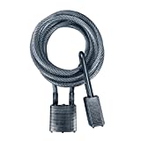Commando Lock Cooler Steel Cable Lock - 2 Military-Grade Padlocks, Keyed Alike, 8 ft Long Steel Coated Cable Lock for Coolers, Bikes, Boats, Guns and More