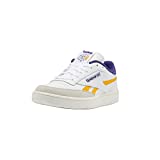 Reebok Men's Club MEMT Sneaker, White/Collegiate Gold/Bold Purple, 10.5