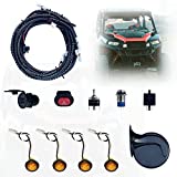 Universal ATV/UTV Turn Signal Kit, Led Street Legal Kit with Horn, USB Charge and E-Stop Switch, Compatible with Polaris RZR, Honda Pioneer 1000, Kawasaki, Can-Am