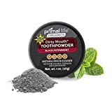 Primal Life Organics - Dirty Mouth Toothpowder, Activated Charcoal Tooth Cleaning Powder, Essential Oils with Kaolin & Bentonite Clay, Good for 200+ Brushings, Organic, Vegan (Black Peppermint, 1 oz)